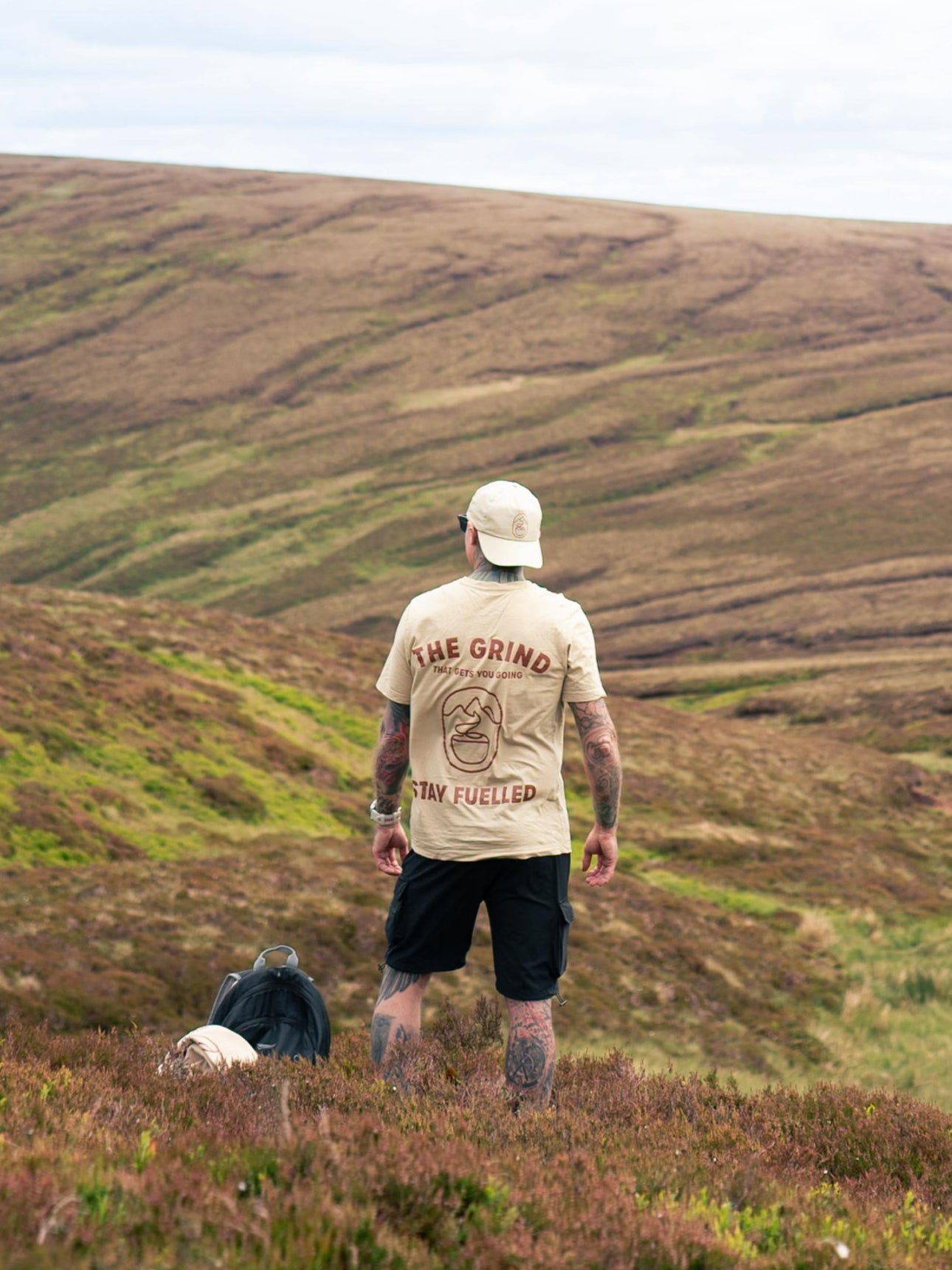 The Grind That Gets You Going Beige T-Shirt