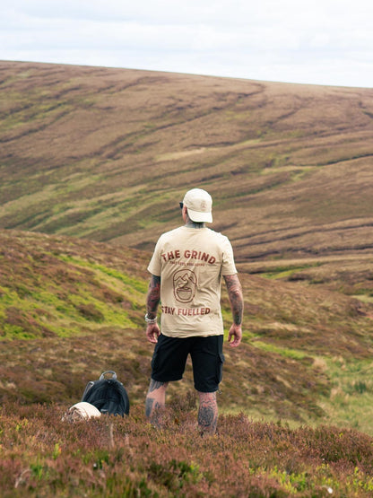 The Grind That Gets You Going Beige T-Shirt